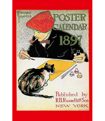 Calendrier affiche 1897-impression de publicité