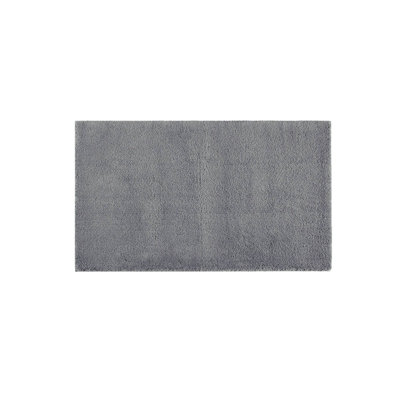 Madison Park Signature Marshmallow Grey Rectangle Quick Dry 24x40'' Bath Rug with Non-Slip Backing