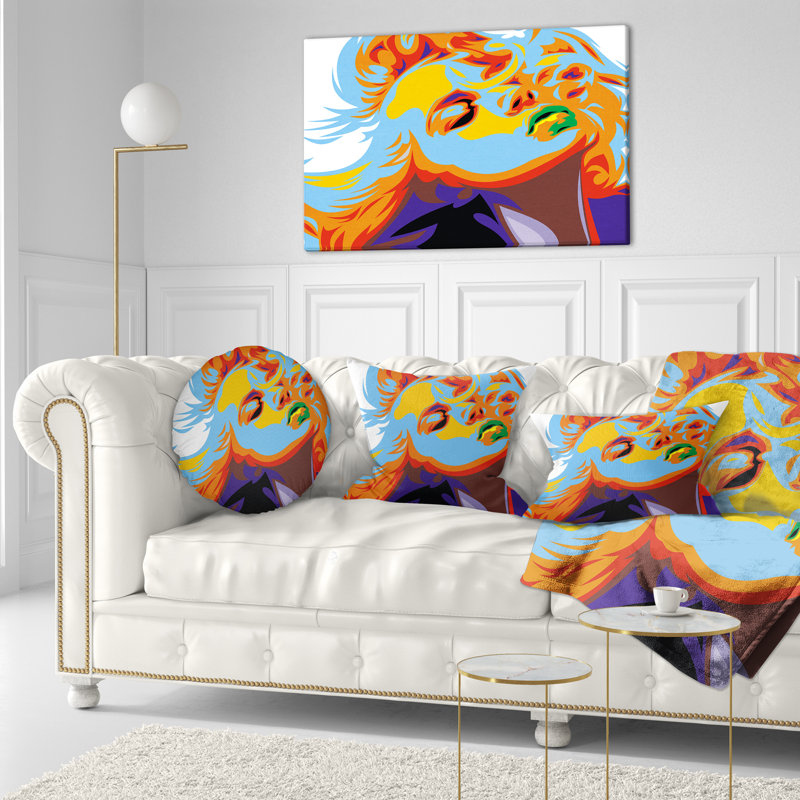 Coussin imprimé "Blonde Girl Art - Autres"