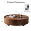 Table basse ronde en noyer avec tiroirs de rangement Minimalist-314623041