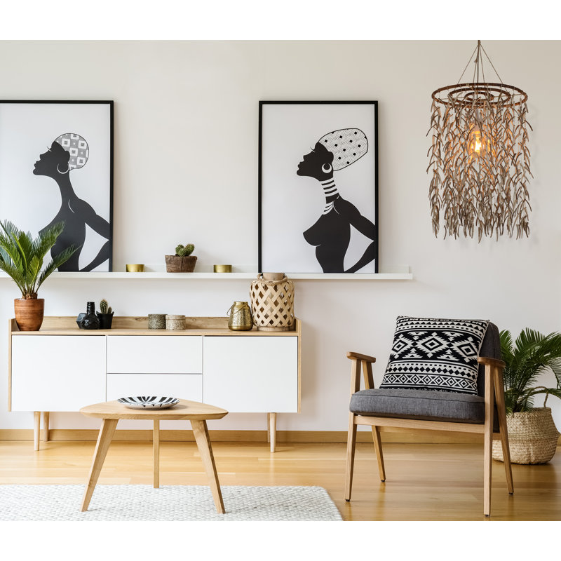 Thirsk 1 - Light Grey Unique/Statement Pendant