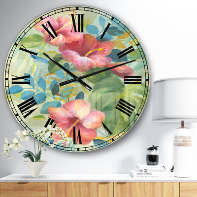 Horloge murale Swigart Hibiscus Garden II - Farmhouse