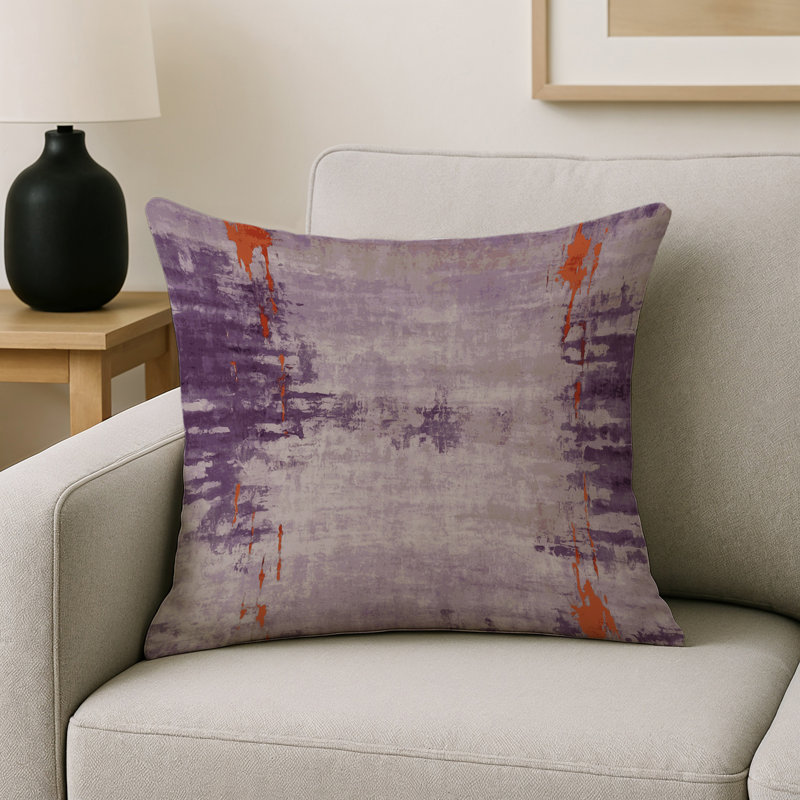 Coussin décoratif intérieur / extérieur gris Modern Modern, Gris abstrait 166, Carré 20 po