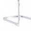Ensemble de table et de chaises. Ensemble de salle à manger moderne à motif de marbre simple - table de 71 po x 35,4 po avec 6 chaises en polyuréthane blanc. Autocollant à motif de marbre blanc, plateau en verre trempé, avec pieds de chaise arqués en métal argenté.