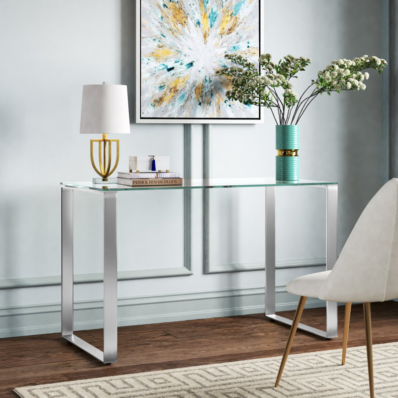 Bureau en verre Mutchler Creek, Chrome