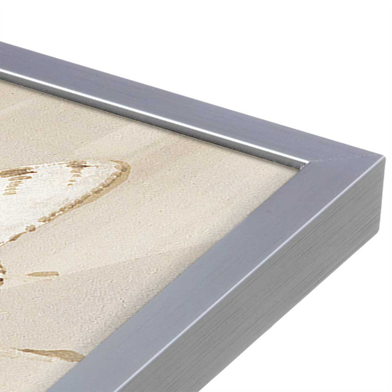 «Chrysanthemum Butterflies V2» par Danhui Nai, reproduction d'art sur toile, 16" H x 12" W, Argent argent
