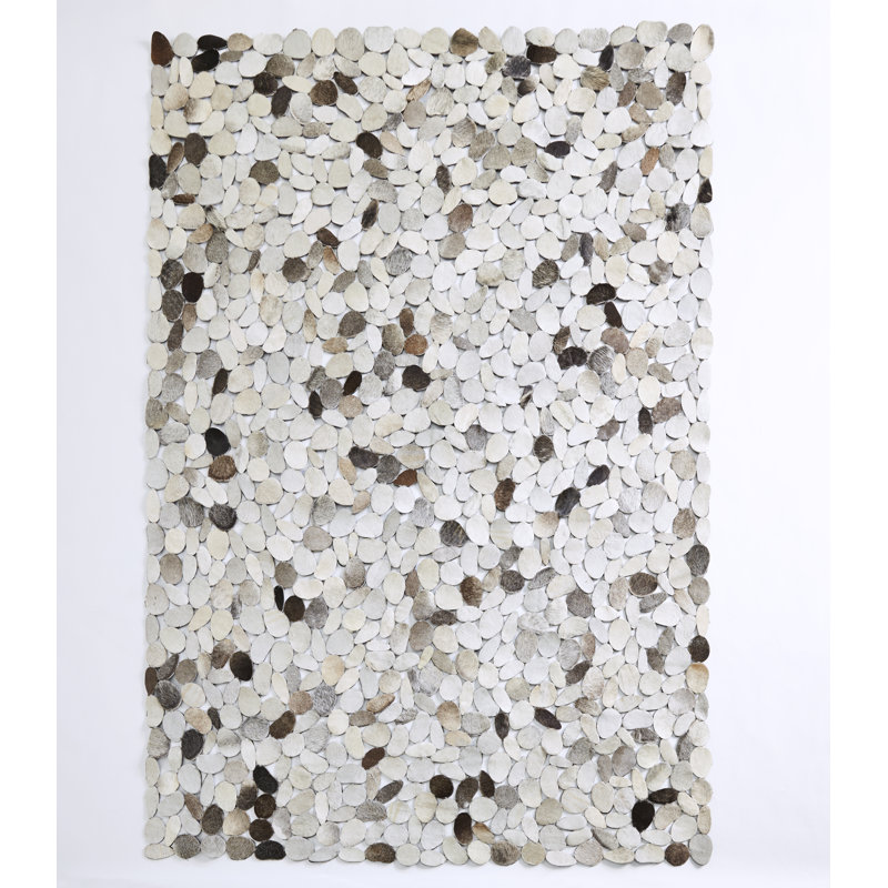 Telfair Abstract Leather Area Rug, Rectangle 170 x 230cm