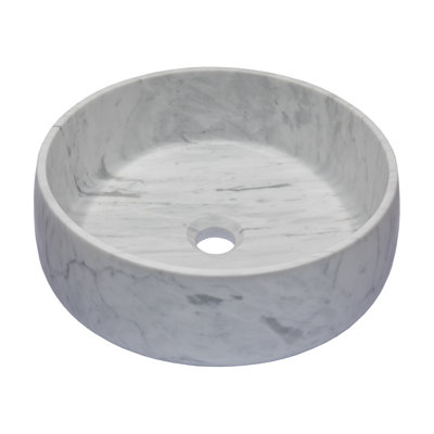 Eden Bath 16'' Natural Stone Circular Bathroom Sink