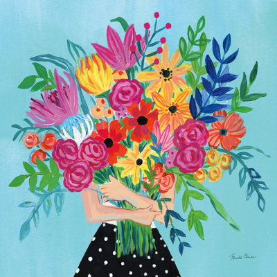 " A Bunch Of Flowers II " by Farida Zaman Painting Print