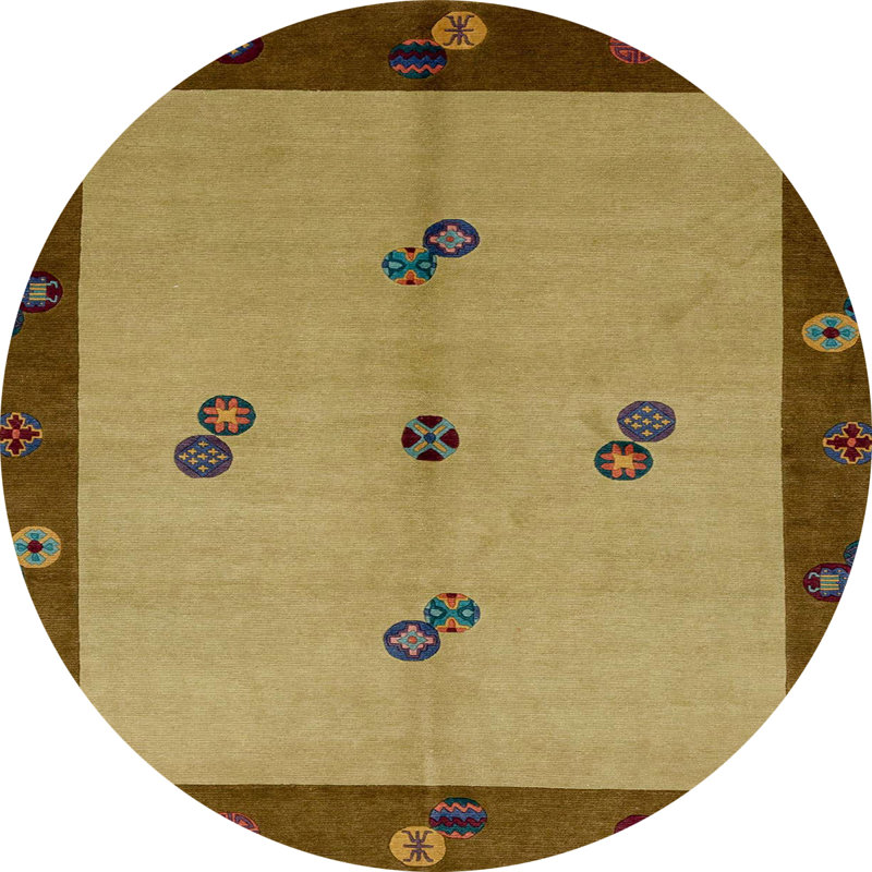 Raguel Abstract Indoor Rug, Round 3'