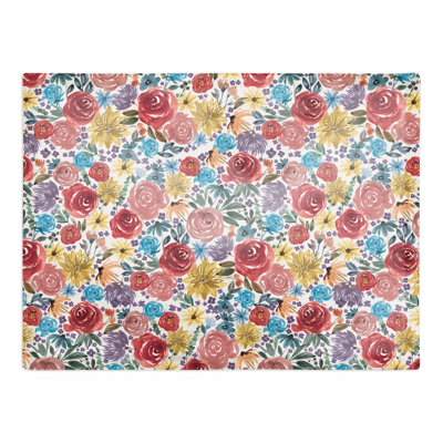 Polyester Floral Rectangle Placemat