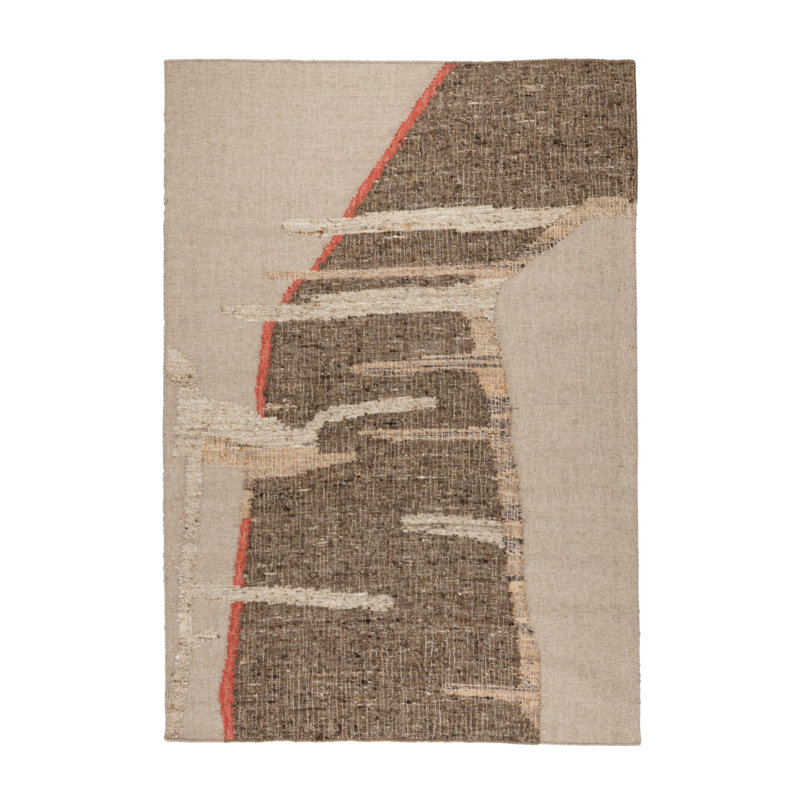 Briton Geometric Area Rug in Beige