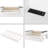 White Full Size Daybed with Storage Shelves, USB Charging Station, Upholstered Backrest & Trundle Bed-1732973637