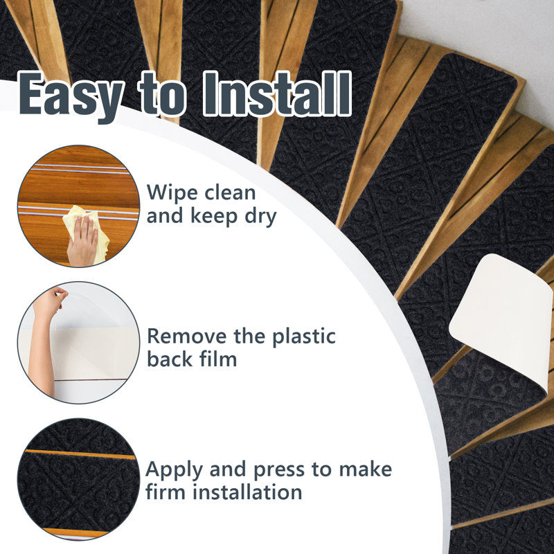 Elko Non-Slip Stair Tread, Grey