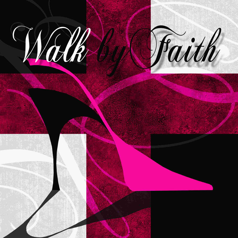 «Walk by Faith Shoe», reproduction sur toile tendue, H 20 po x l 20 po