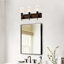 Luminaire chic de style moderne au fini mat en métal pour salle de bain et plus encore