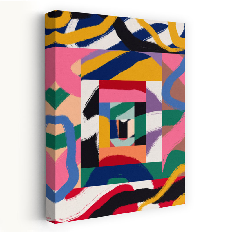 Art contemporain, art abstrait abstrait et coloré, H 24 po x l 16 po