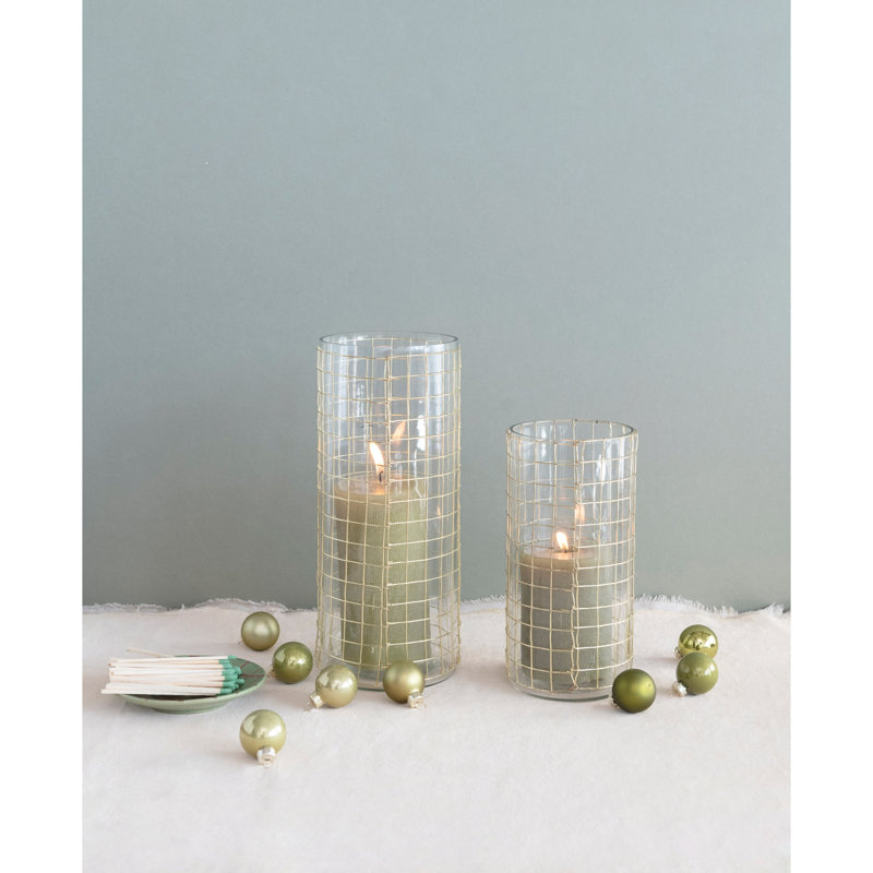 8.5'' H Glass Tabletop Hurricane