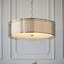Erika 1 - Light Gold Drum Pendant