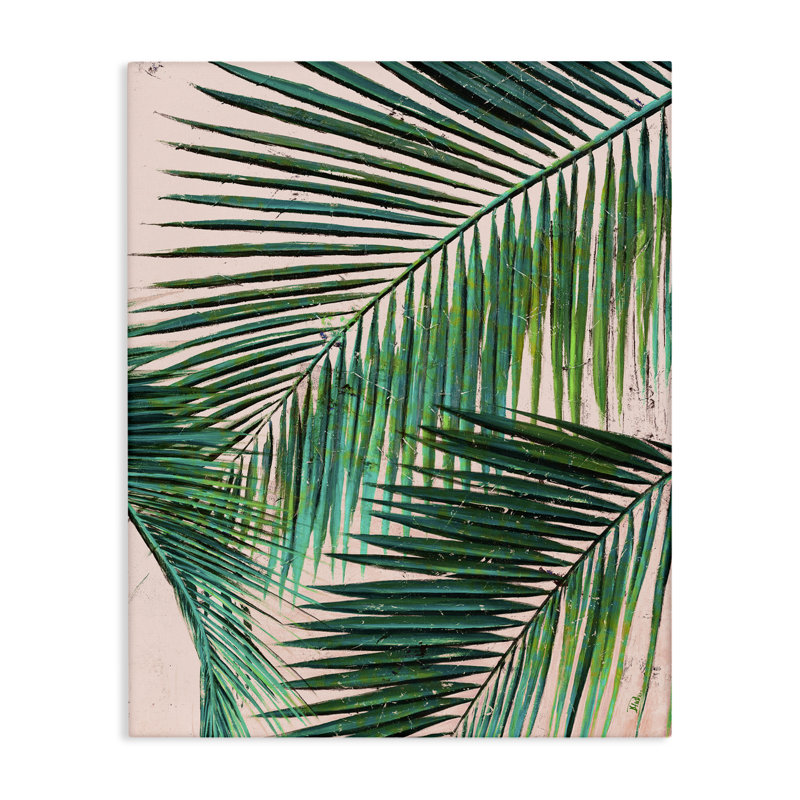 «Flowing Palm Fronds», art mural sur toile par Patricia Pinto, H 48 po x l 36 po