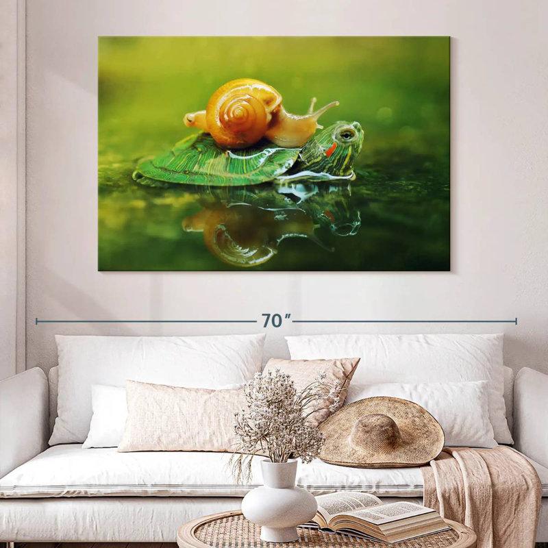 Brampt Snail On Turtle, 34" H x 51" W