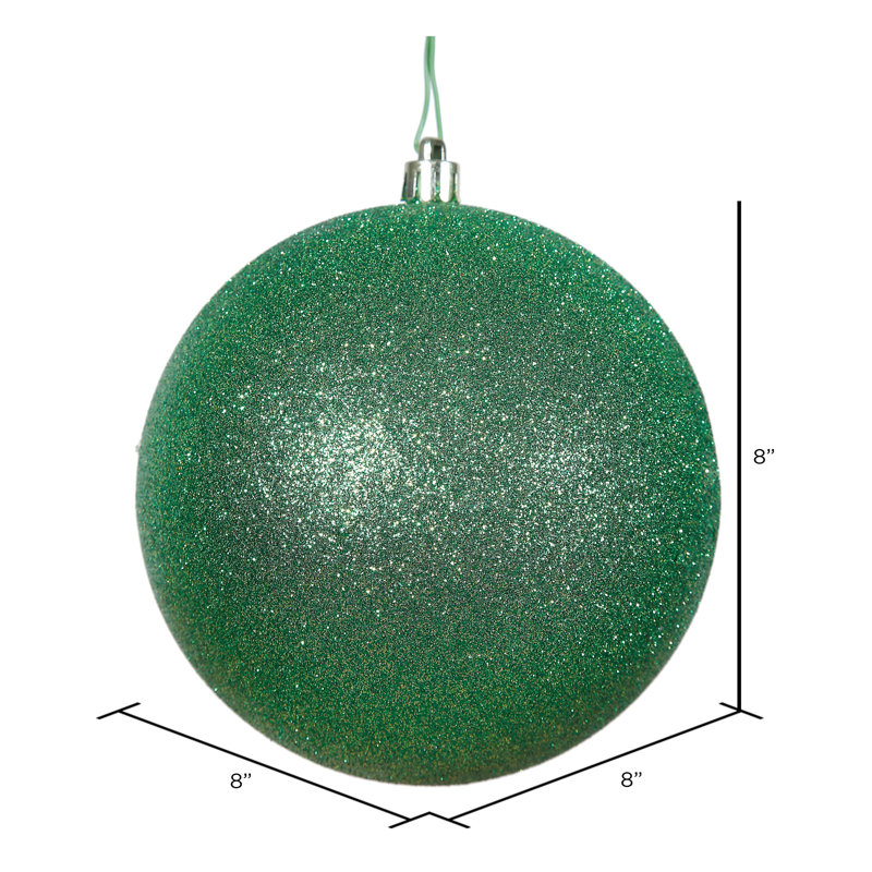 Ornements en boule, Vert, H 8 po x l 8 po x P 8 po