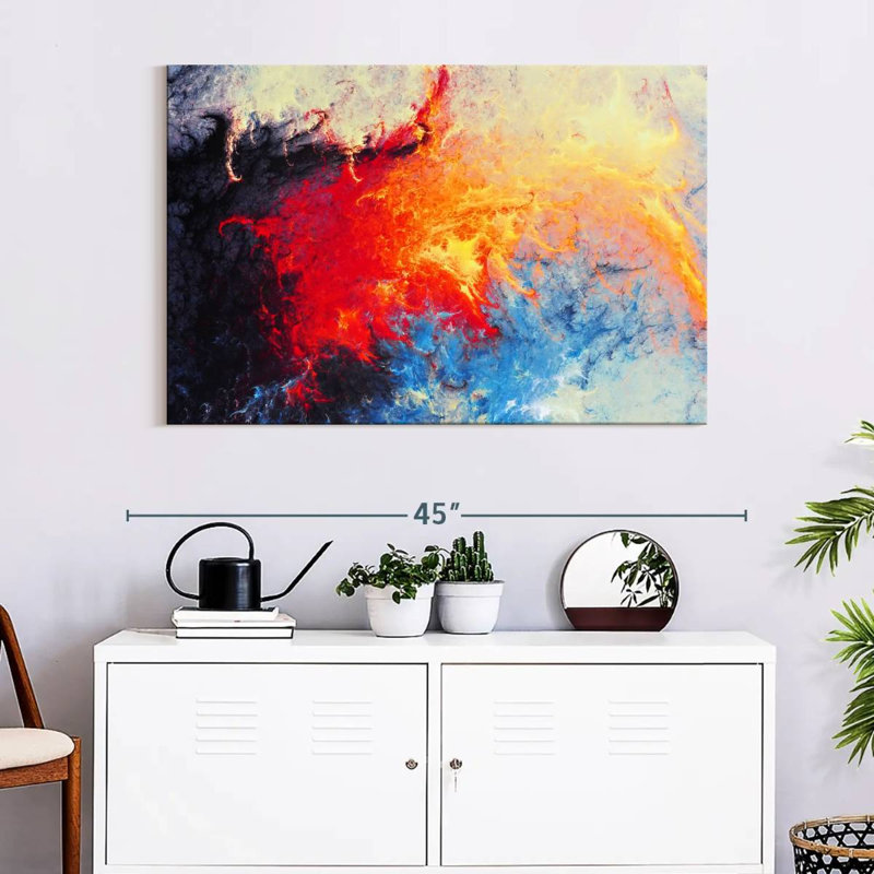 Avery Ice Flame Abstract, 26" H x 39" W
