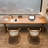 Light chestnut color Rectangular Solid Wood Writing desk-446204189