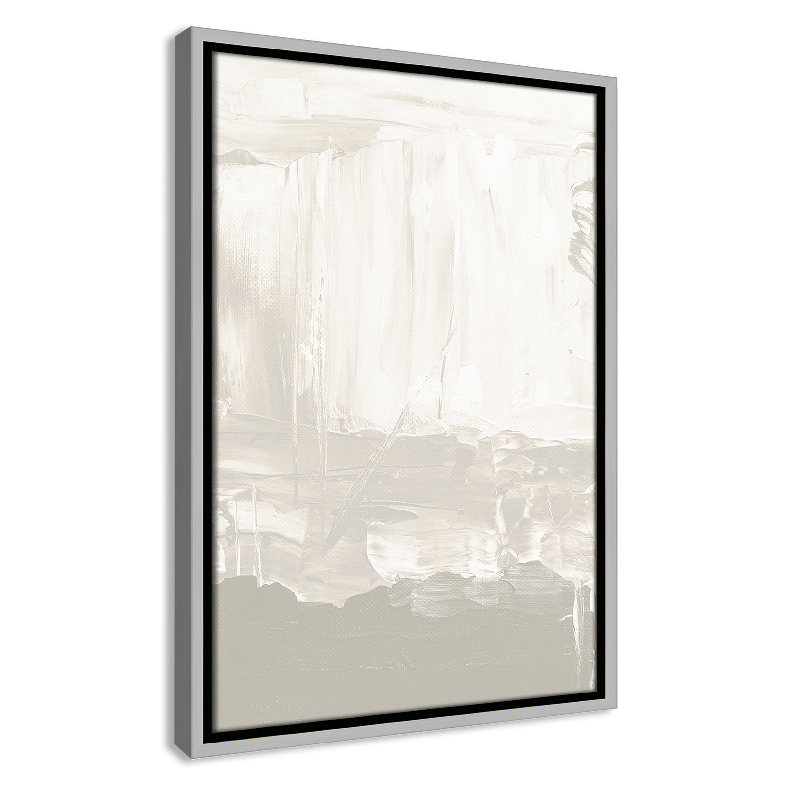 Albie "Taupe Abstract" Print, 19.5" H x 13.5" W, Silver