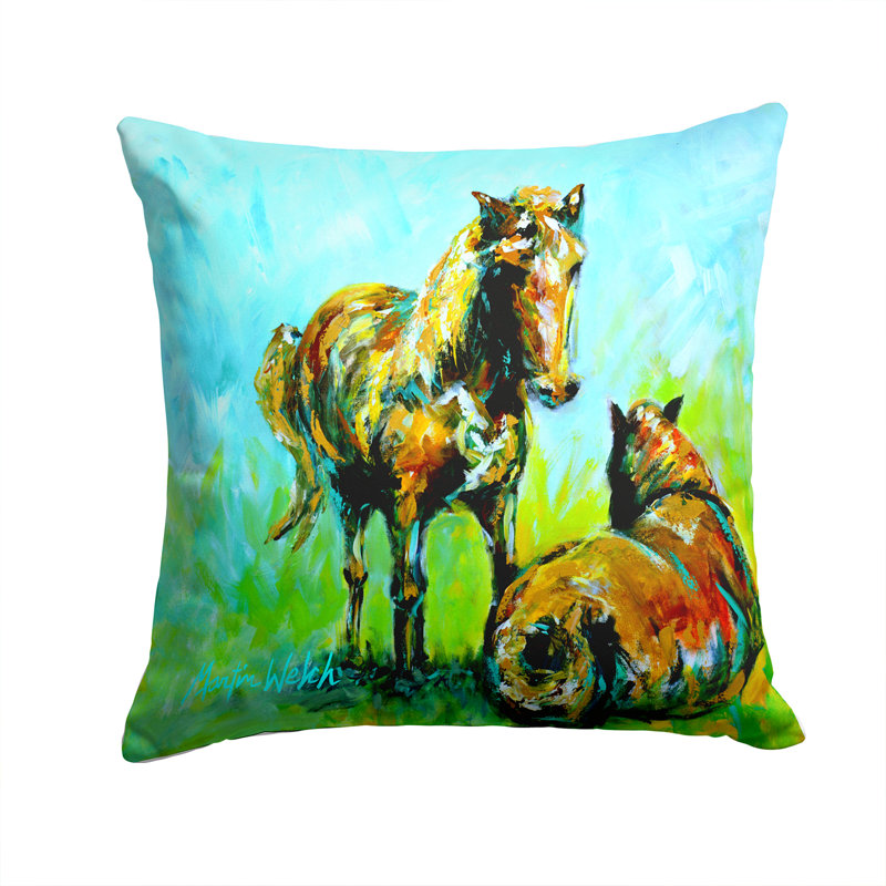 Coussin intérieur/extérieur cheval square, H 14 po x l 14 po x P 4 po
