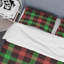 Tartan à carreaux vert et rouge - Ensemble de housse de couette abstrait - Microfibre de polyester-133164082