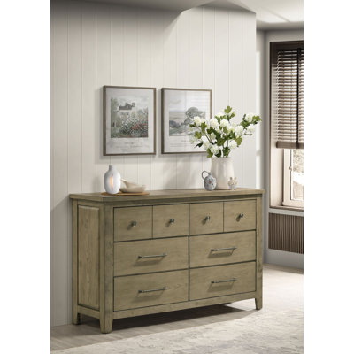 Henry 6-Drawer Bedroom Dresser Cabinet Vineyard Oak