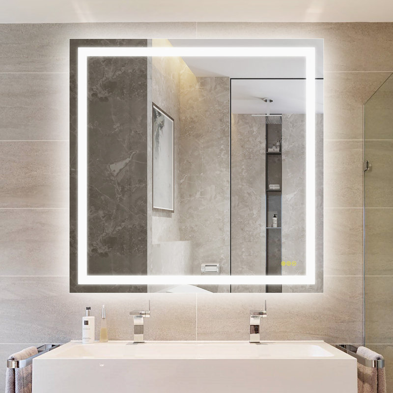 Miroir de salle de bain Amirie, 36 po x 36 po