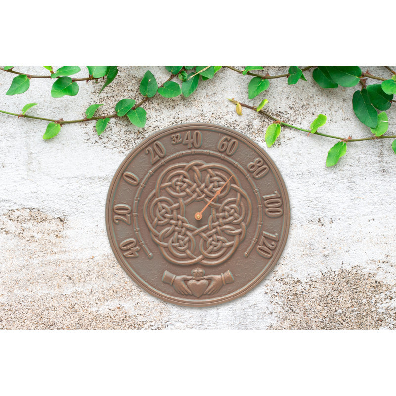 Irish Blessings Thermometer, Copper Verdigris
