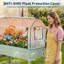 Lit de jardin surélevé galvanisé avec couvercle en PE, boîte à fleurs surélevée en métal 30 po, vert-129983143