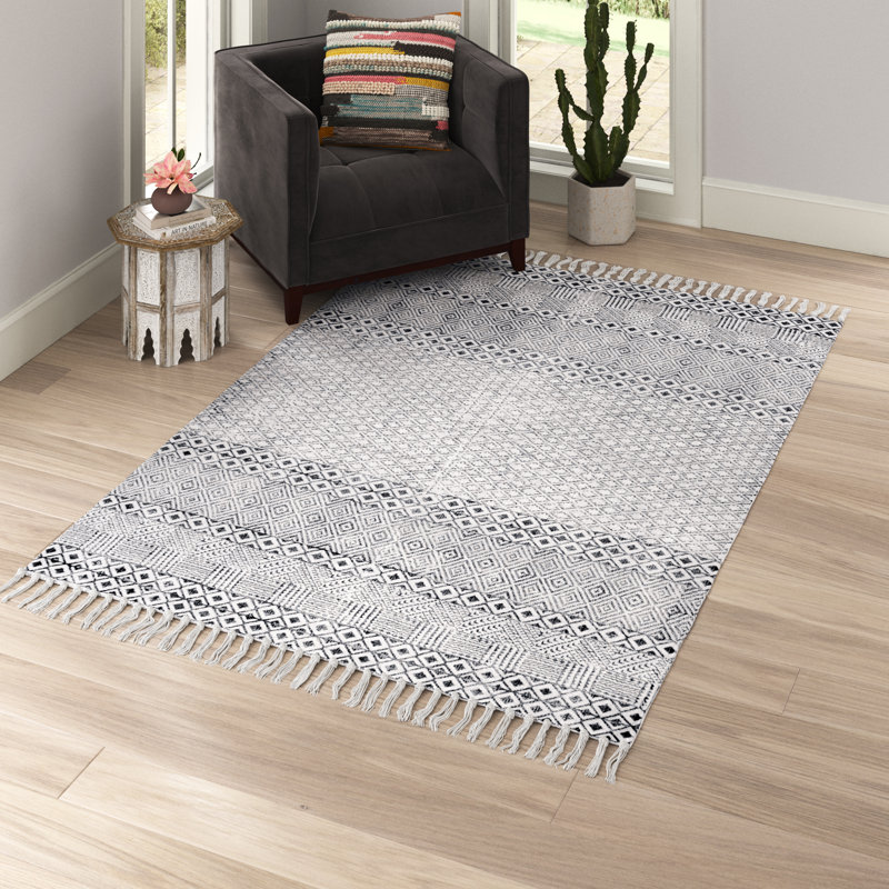 Lillian Cotton Geometric Indoor Rug, Rectangle 4' x 6'