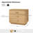 Waynesville Modern 30"W 3-Drawer Oak Wood Fully Assembled Nightstand with Built-In Powerstation and USB-1035636890