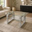 Table basse - Verre trempé transparent - l 39,4 po x P 19,7 po x H 17,7 po
