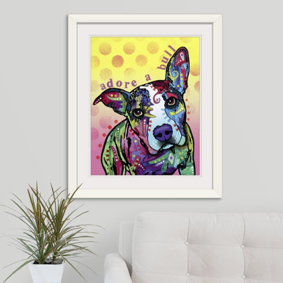 " Adore-a-bull " Mixed Media Print