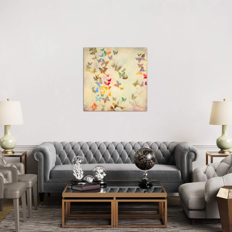 All Aflutter by Liz Jardine - Wrapped Canvas Print, 45.72 cm H x 45.72 cm W x 1.91 cm D