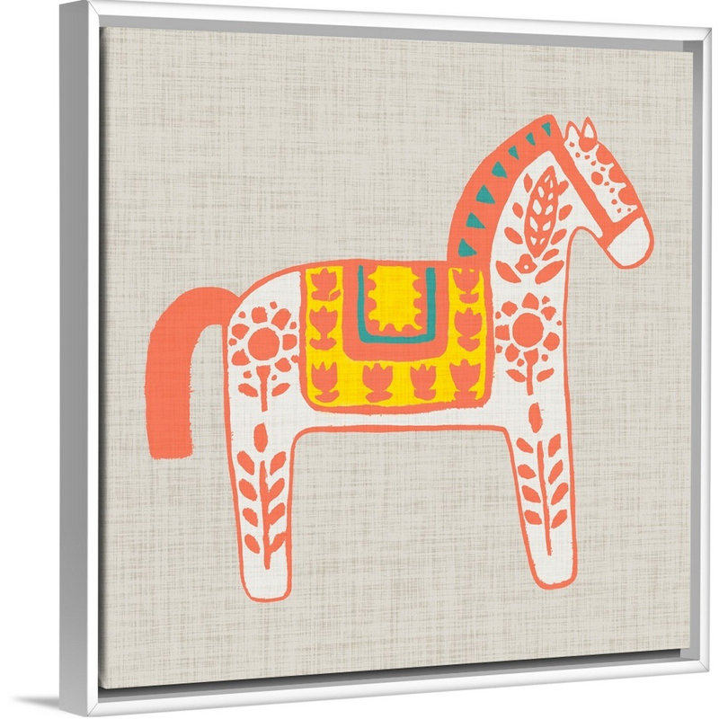 Art sur toile burro i Silberman, H 12 po x l 12 po x P 1,75 po, Cadre flottant blanc