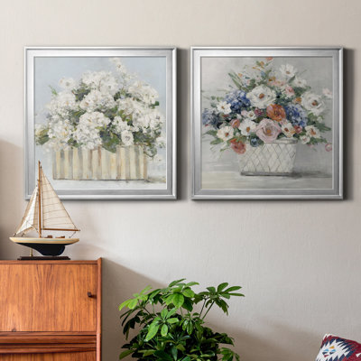" Sweet Hydrangeas " 2 - Pieces Painting Print