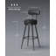 Upholstered Counter Stool with Metal Frame