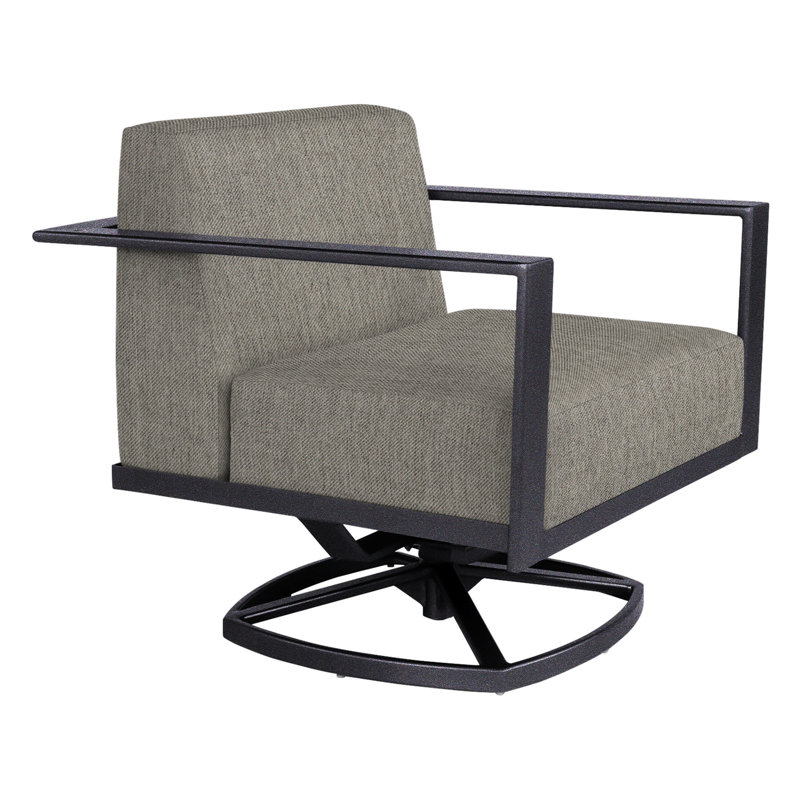 Studio Outdoor Rocker Chair, Graphite, Alcazar Redwood