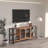 TV Stand with Metal legs and Open shelves-1810437564
