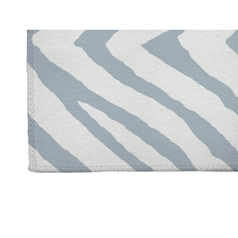 Zebra Stripe Non-Slip Outdoor Rug, Runner 2'6" x 8'
