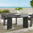 Tahoe Round Outdoor Patio Aluminum Dining Table In Gray