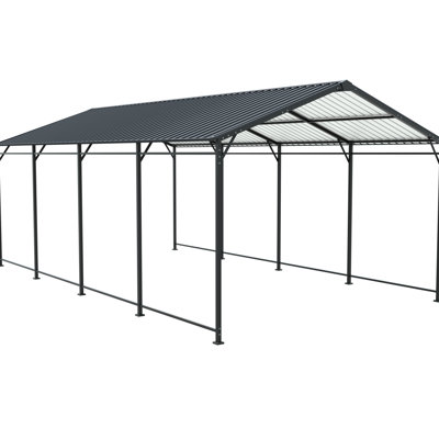 12*21 Ft, Galvanized Carport, Vehicles, Bad Weather, Stable Structure, Level Surfaces Large, Metal Cars, Boats, Sloped Roof,