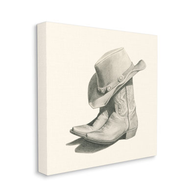 «Cowboy bottes on wood» par Grace Popp, peinture