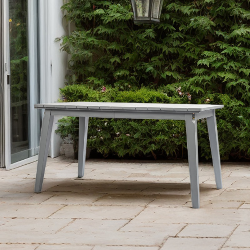 Patio Gray Wood Table, Gray